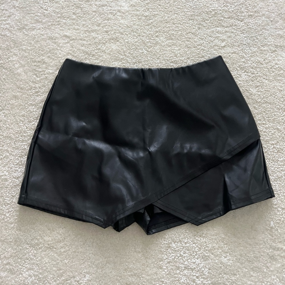 Blue Bush Leather Skort